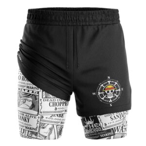 All-over Print Double-layer Sports Shorts
