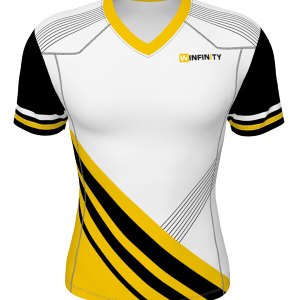 All-over Print V-neck Short Sleeve Jersey