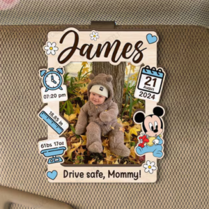 Custom Shape 2-layer Wooden Car Visor Clip