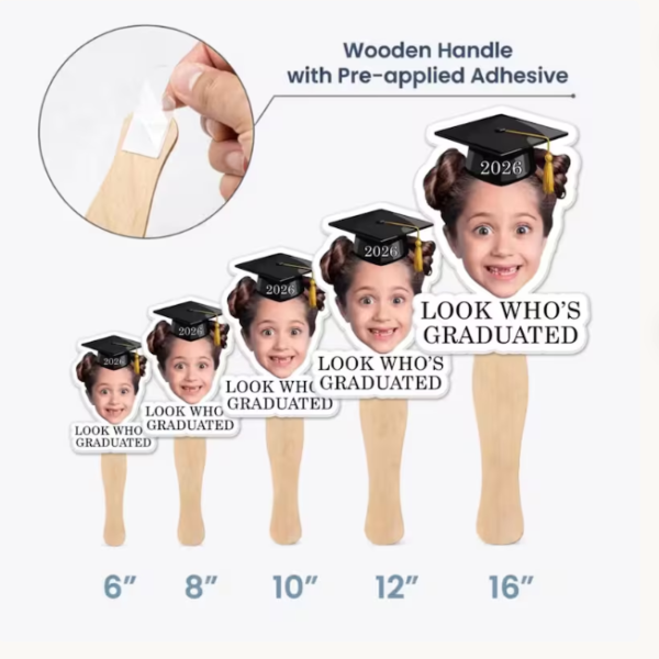 Custom Photo Graduation Fan