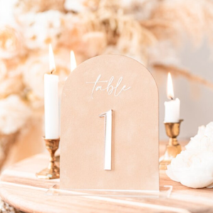 Acrylic Wedding table number 2 layers