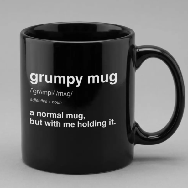 Black ceramic mug