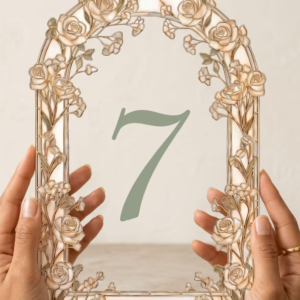 Acrylic Wedding table Number