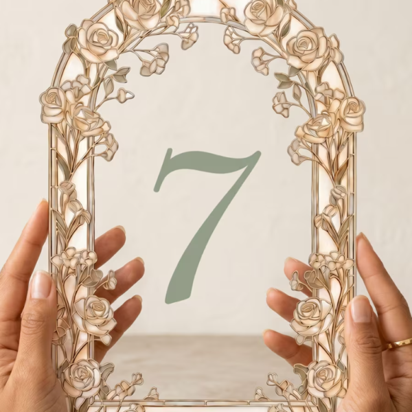 Acrylic Wedding table Number