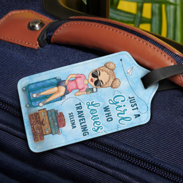 Custom Leather Luggage Tag