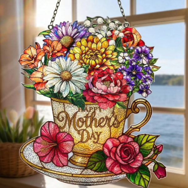 Custom Glass Suncatcher for Window Hanging