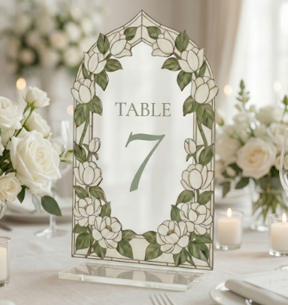 Rosted Acrylic Table Number
