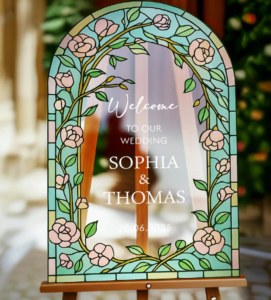Arcylic Wedding Sign 3D 1 layer