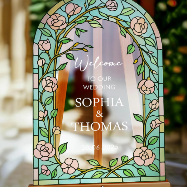 Arcylic Wedding Sign 3D 1 layer