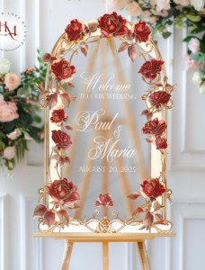 Rosted Acrylic Wedding Sign 3D 1 layer