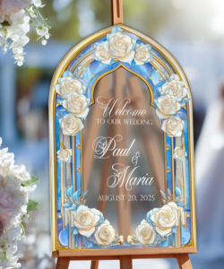 Arcylic Wedding Sign 1 layer