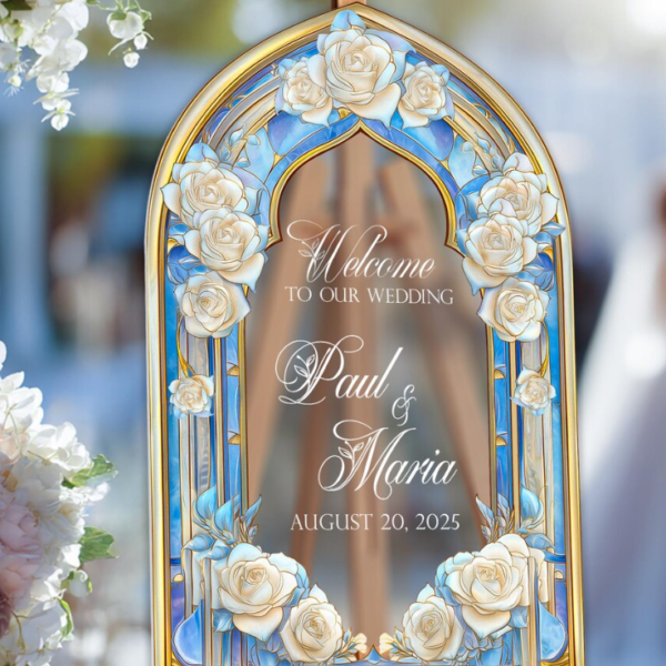 Arcylic Wedding Sign 1 layer