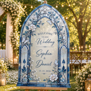 Rosted Acrylic Wedding Sign 1 layer