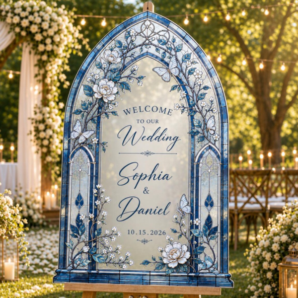 Rosted Acrylic Wedding Sign 1 layer