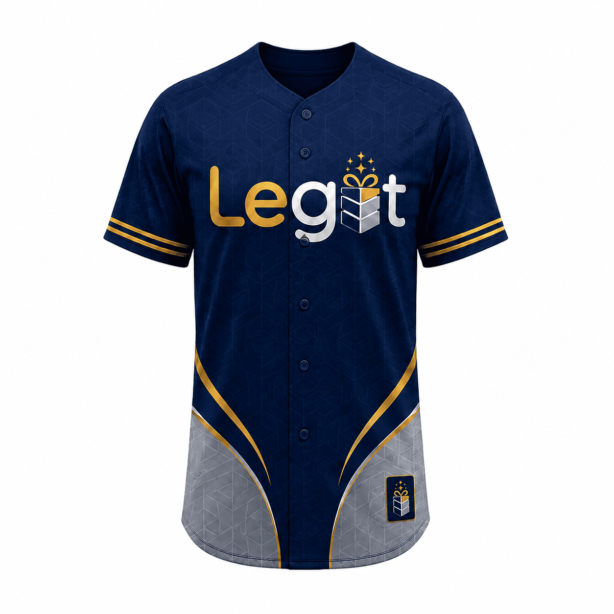 All-over Print Baseball Jersey Without Piping