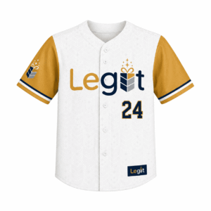 All-over Print Kids and Youth Baseball Jersey Without Piping