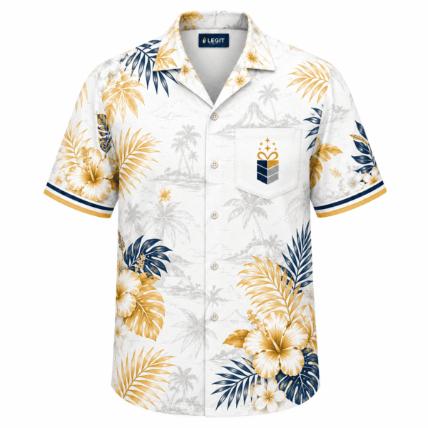 All-over Print Pocket Regular Fit Hawaiian Shirt