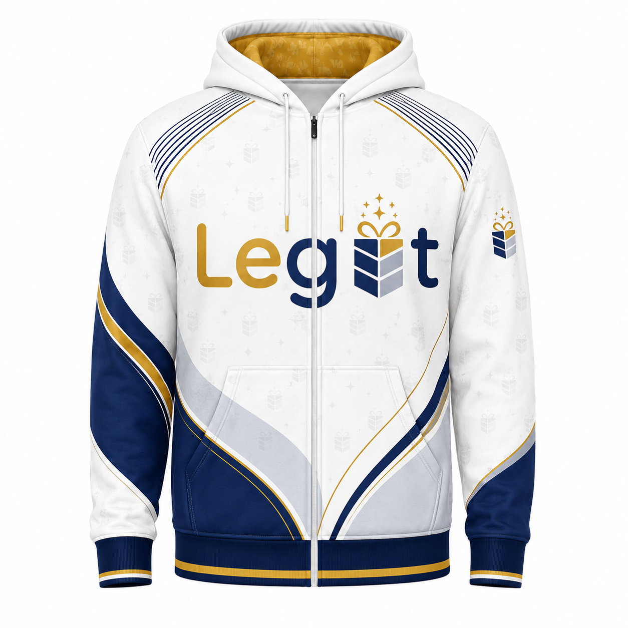 All-over Print Zip Hoodie (Lightweight)