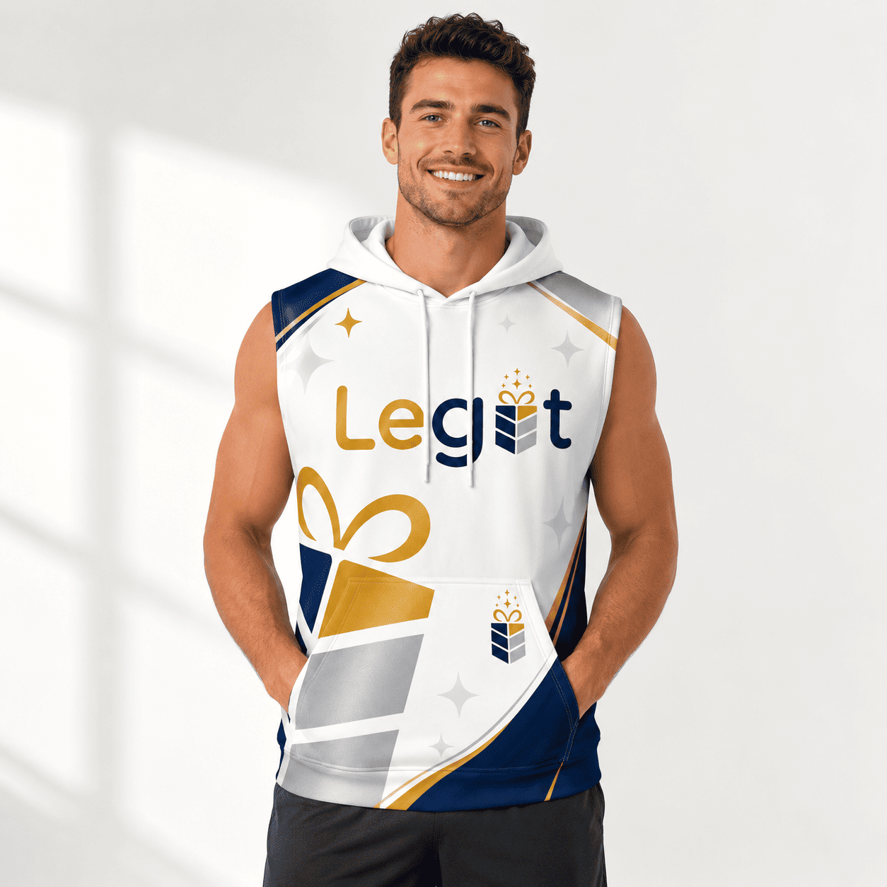All-over Print Sleeveless Hoodie (Lightweight) - Image 3