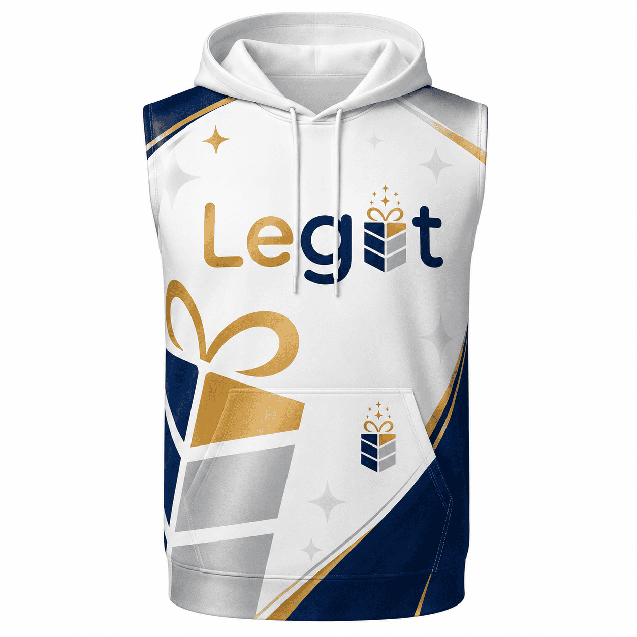 All-over Print Sleeveless Hoodie (Lightweight)