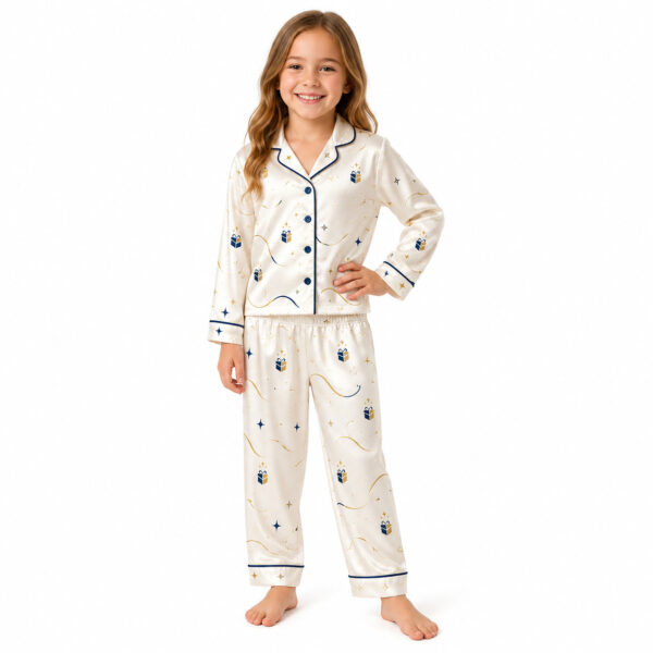 All-over Print Kid Satin Pajamas Set