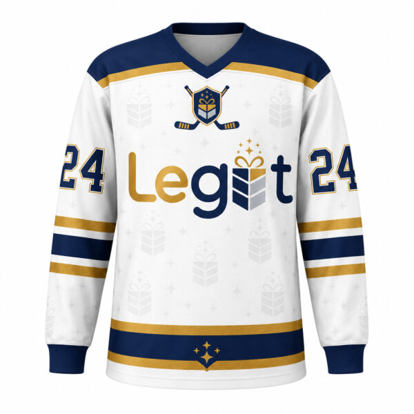 All-Over Print Hockey Jersey with Ribbed Cuffs