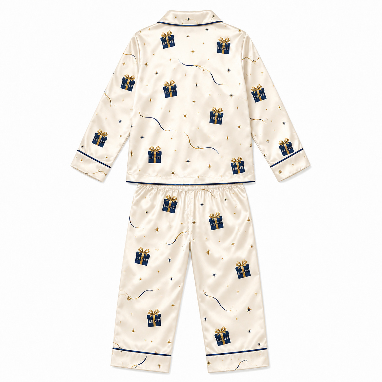 All-over Print Kid Satin Pajamas Set (No Pocket) - Image 2