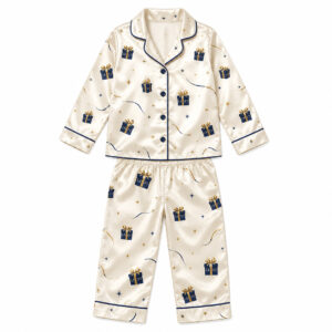 All-over Print Kid Satin Pajamas Set (No Pocket)