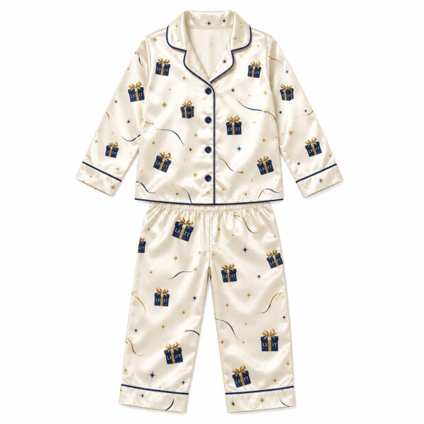 All-over Print Kid Satin Pajamas Set (No Pocket)