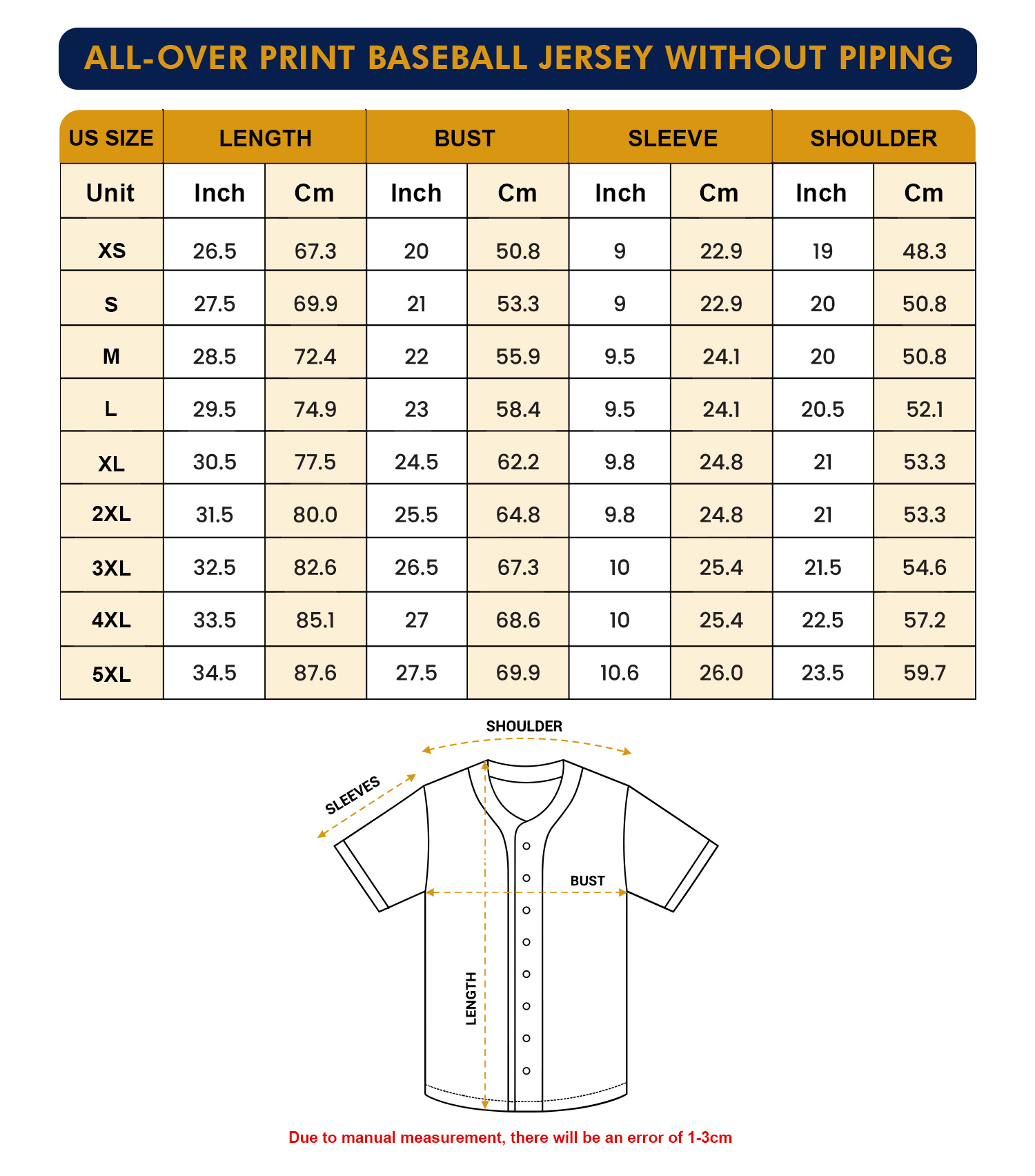 All-over Print Baseball Jersey Without Piping - Image 3