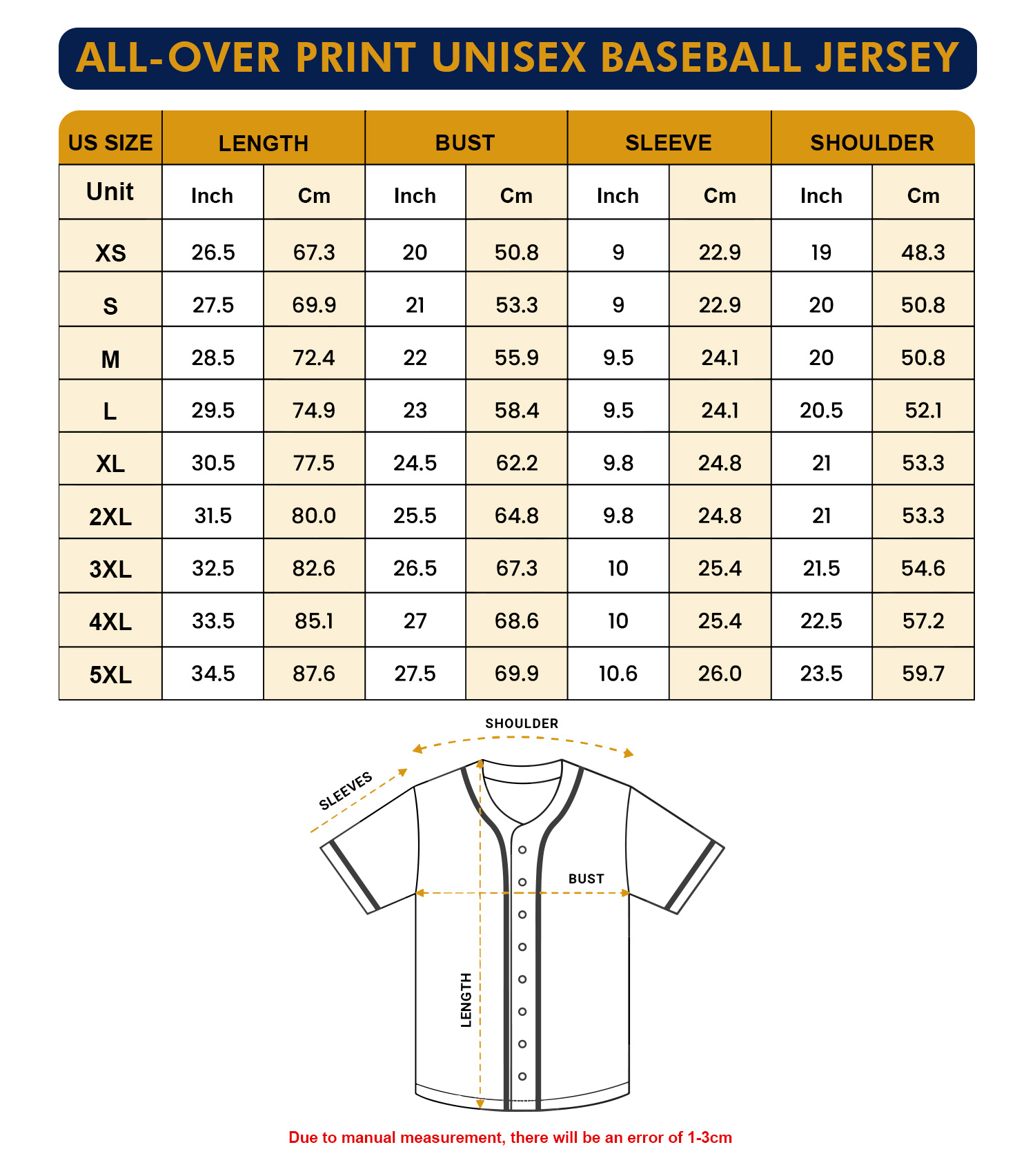 All-over Print Unisex Baseball Jersey - Image 4