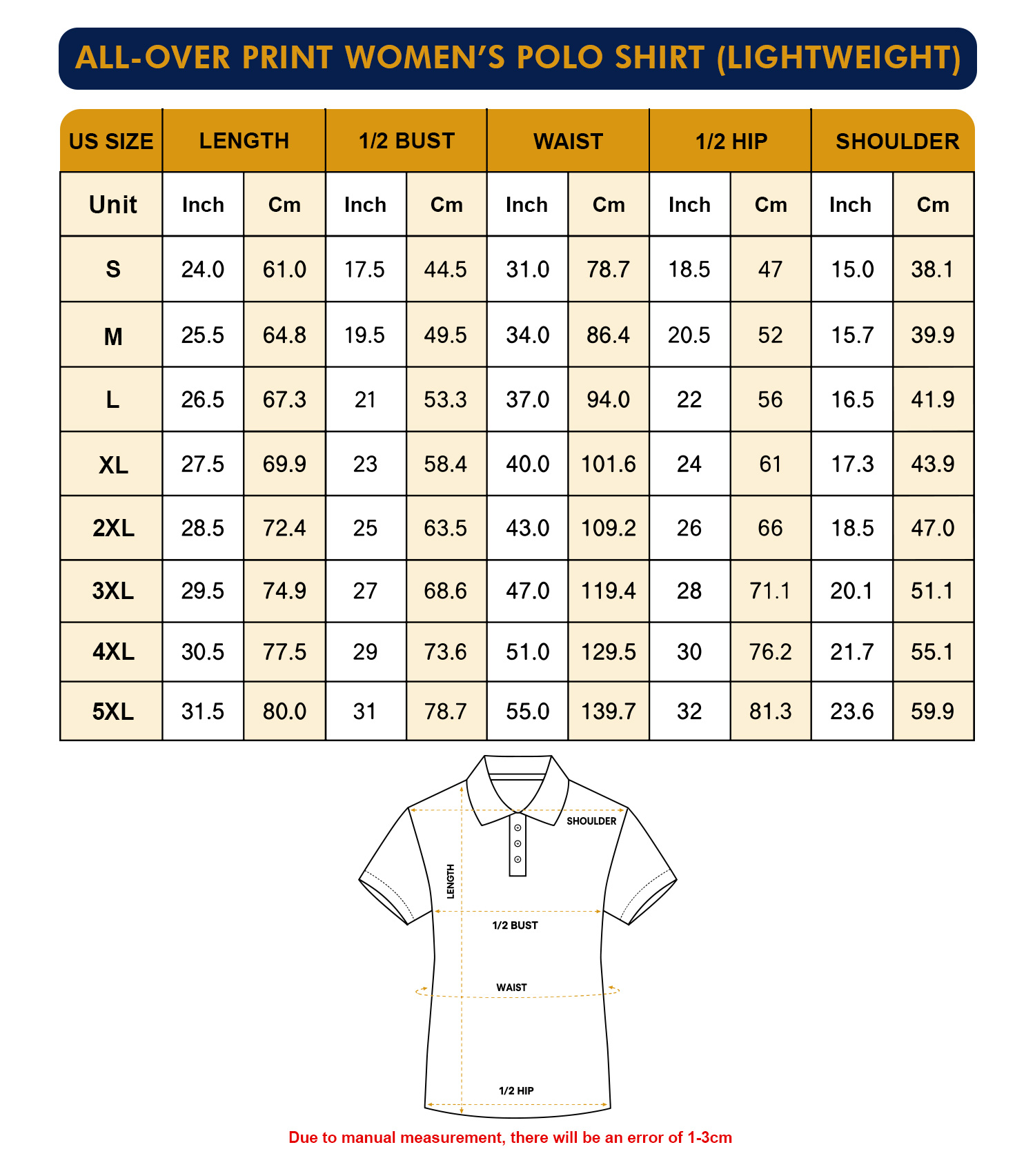 All-over Print Women's Polo Shirt (Lightweight) - Image 4