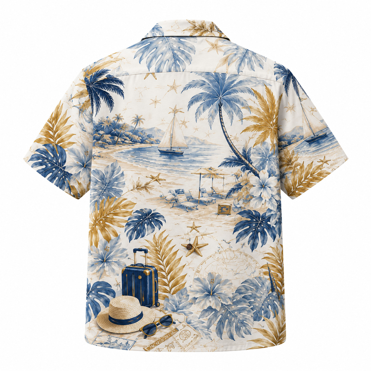 All-over Print Regular Fit Hawaiian Shirt - Image 2