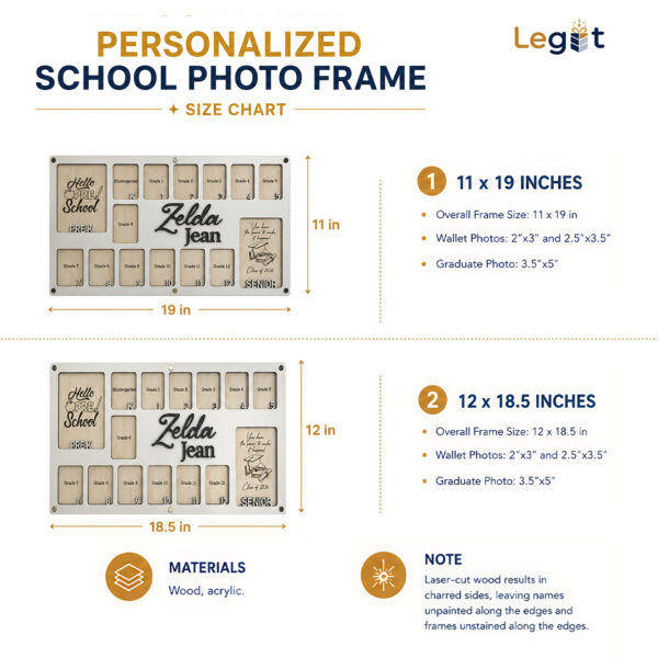 Personalized School Photo Frame
