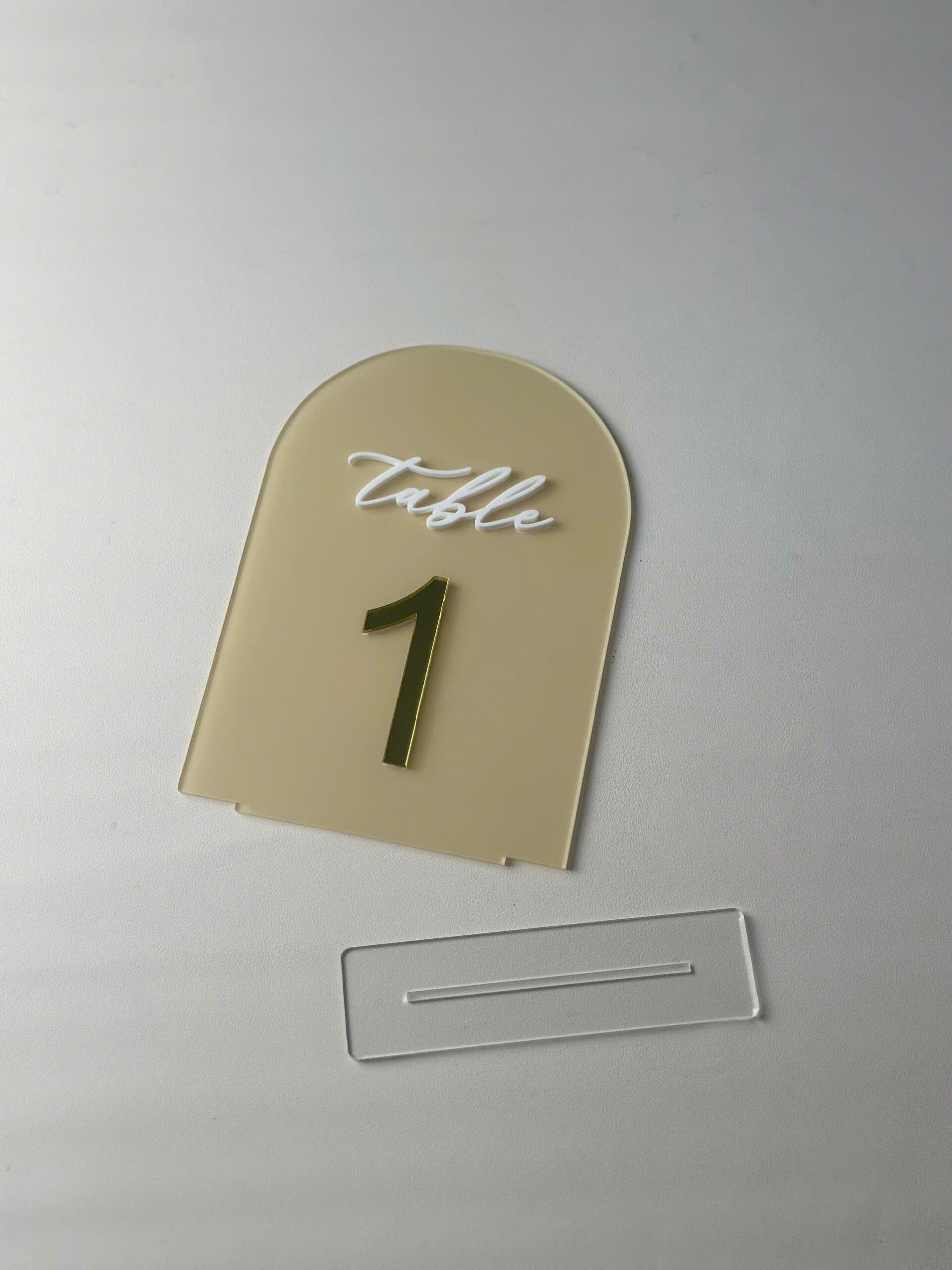 Gold Mirror Acrylic Table Number Sign - Image 4