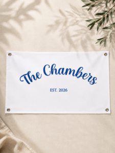 Custom Family Name Canvas Banner