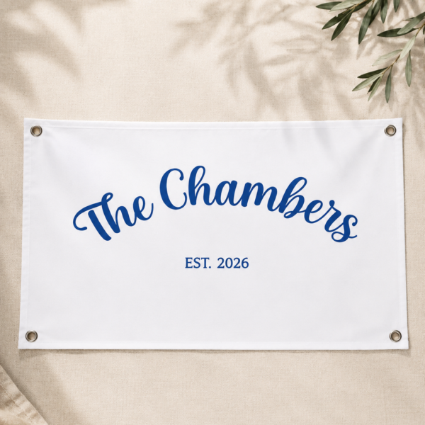 Custom Family Name Canvas Banner