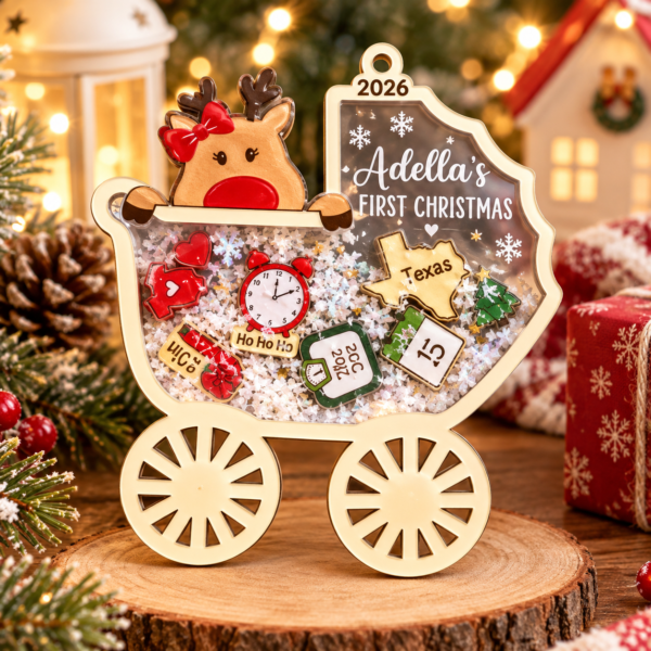 Shaker 3-Layer Ornament with Snow