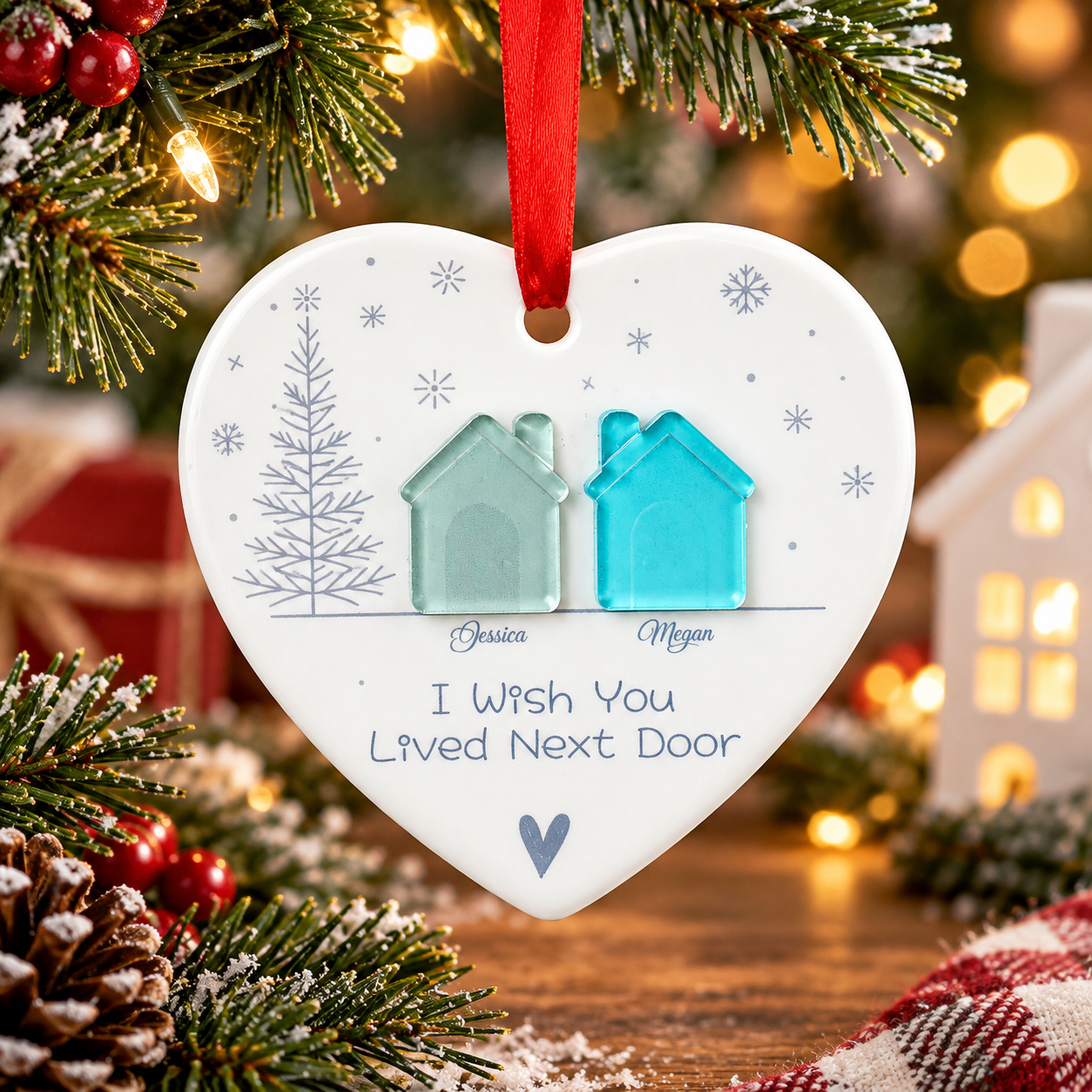 Ceramic and Acrylic Ornament