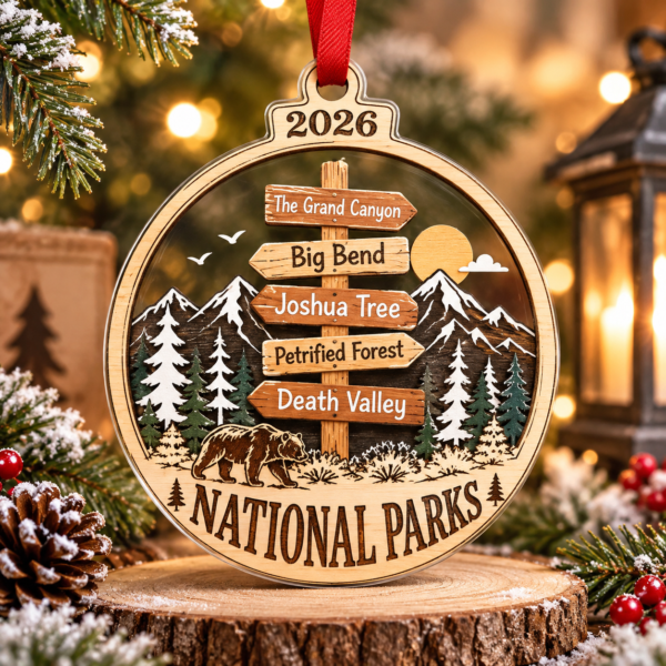 Acrylic wooden ornament