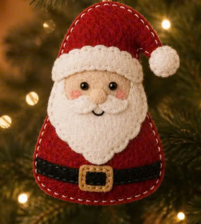 All-over print ornament felt
