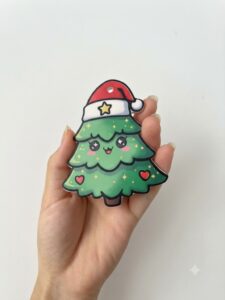 Custom shape 2-sided printed ceramic ornament