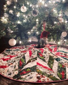 All-over Print Quilt Christmas Tree Skirt( Midweight)